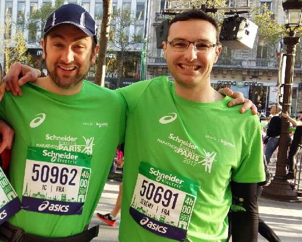 Jérémy et JC au Marathon de Paris